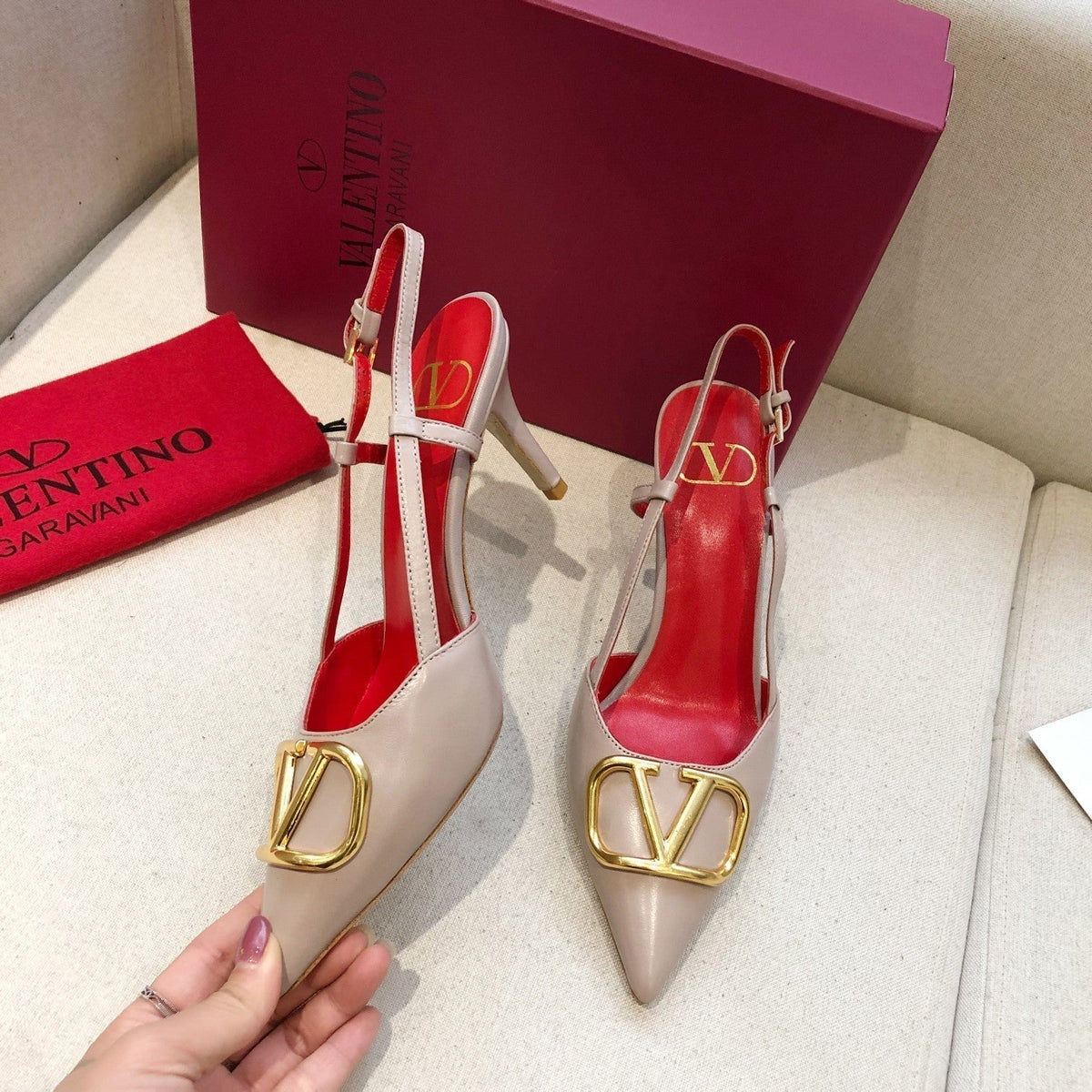 Valentino Slingback Pump 70mm Sheepskin
