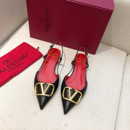 Valentino Slingback Flats Sheepskin