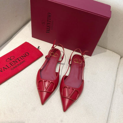 Valentino Slingback Flats Sheepskin