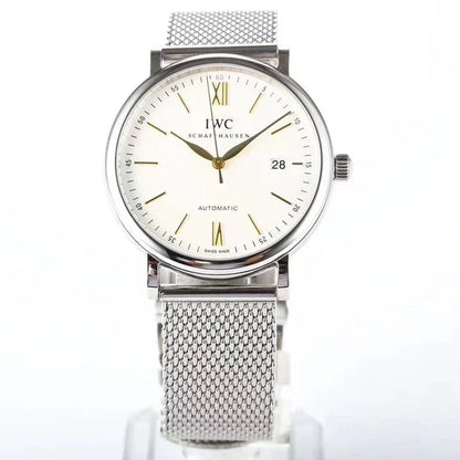 IWC Portofino 40mm Cream Dial Steel Strap Gold Numerals