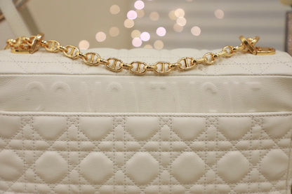 LARGE CARO BAG 28 WHITE CALFSKIN