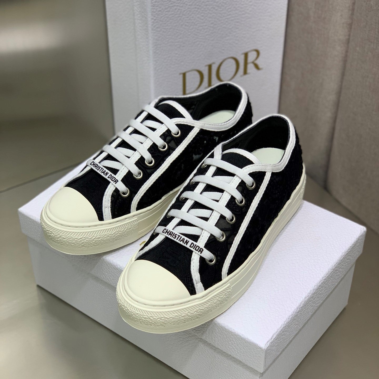 CD 26s Walk'n'Dior Sneaker Black Cotton 966660