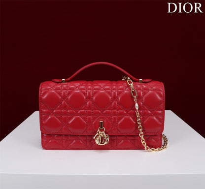 my cd mini 21 red lambskin