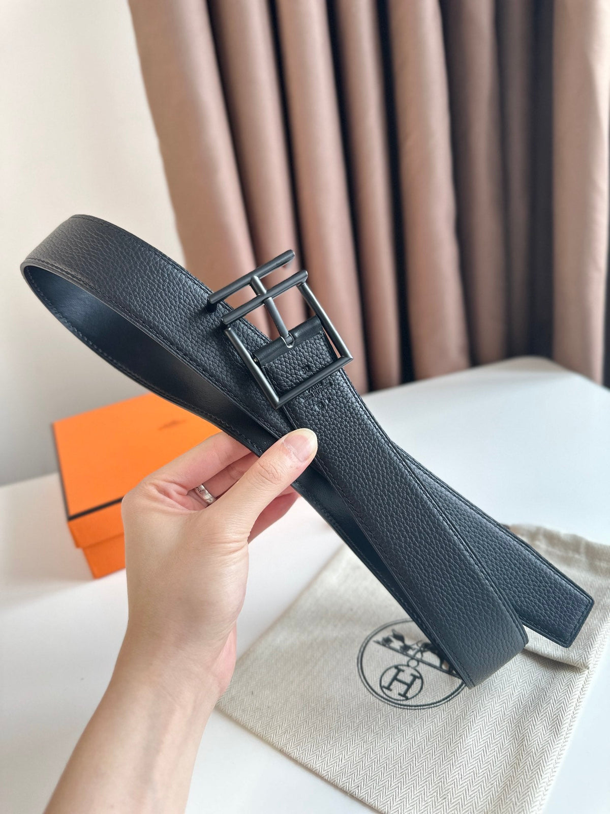HM Nathan 40mm Belt Black Leather 187799