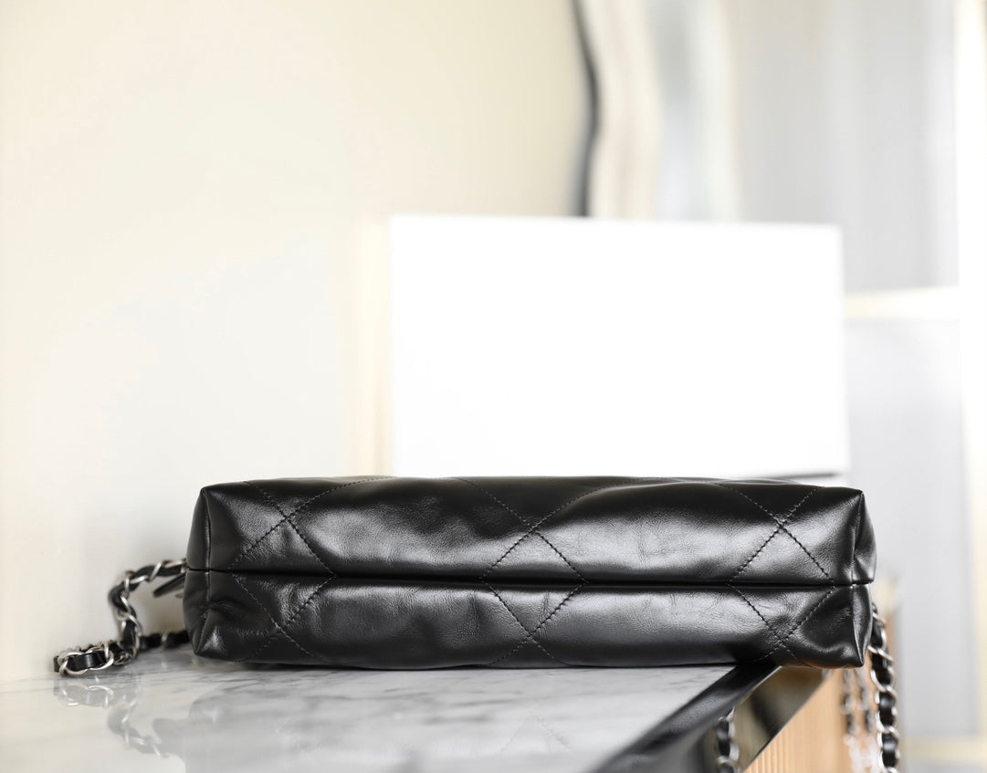 CC 2025 Backpack 34cm Black Soft Calfskin 335087