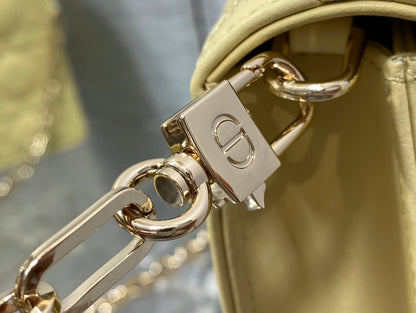 MY CD 24 TOP HANDLE BAG LIGHT YELLOW LAMBSKIN