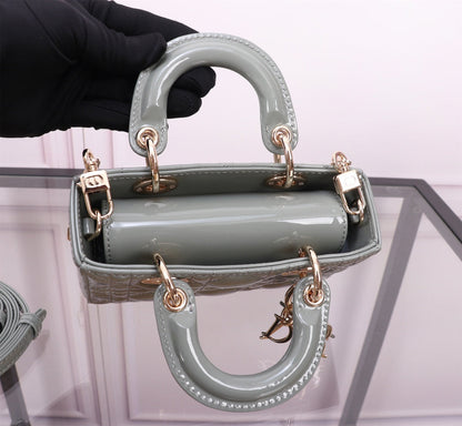 MICRO LADY D-JOY 16.5  ROCK GRAY LAMBSKIN