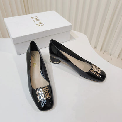 Miss Dior Pump 40mm In Glossy Black Cowhide 111368