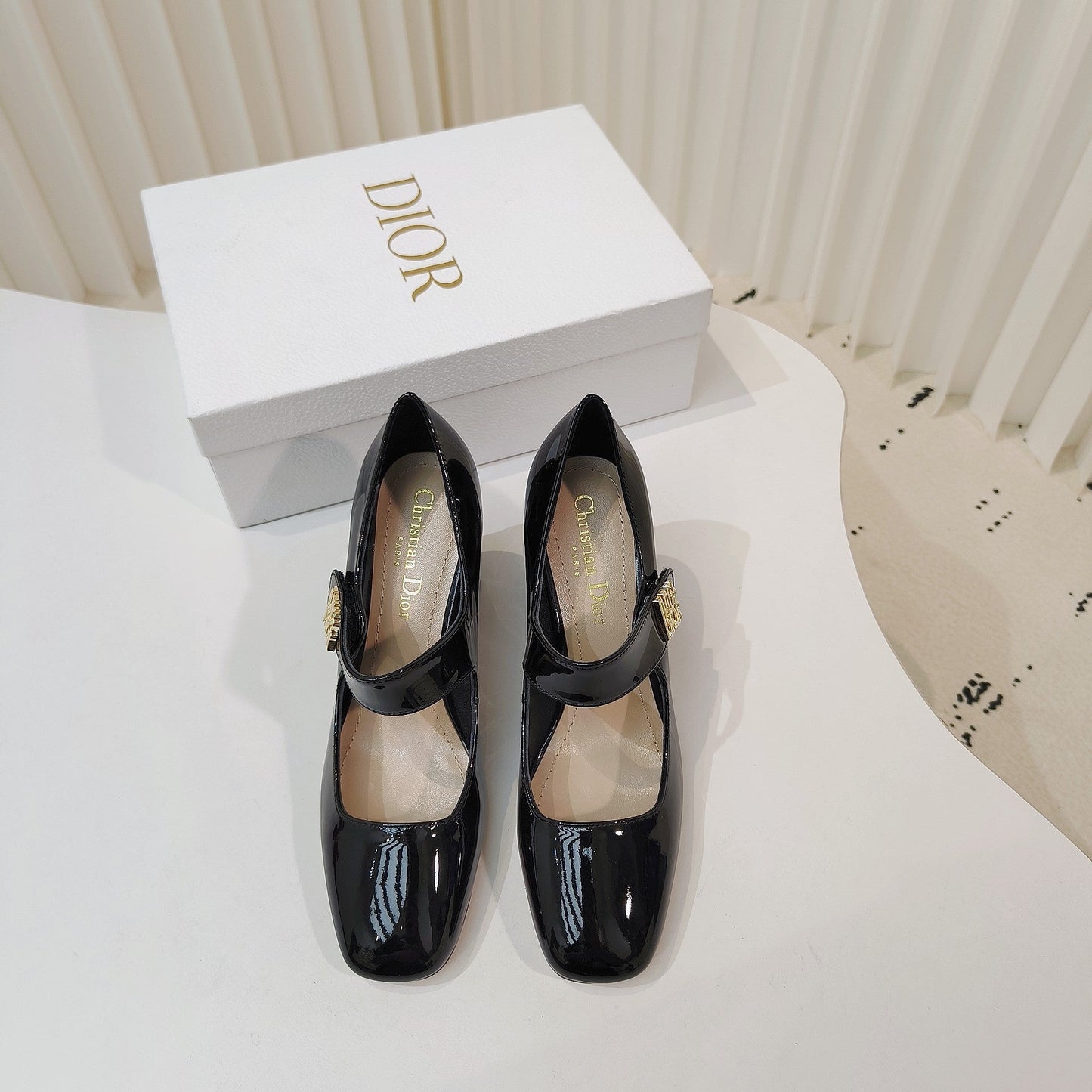 Miss Dior Pump 85mm In Glossy Black Cowhide 111359