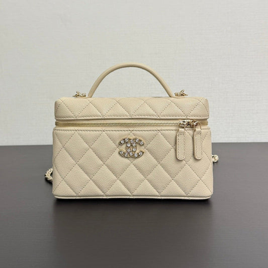 Chanel 2026 Vanity Bag 19cm Cream Calfskin