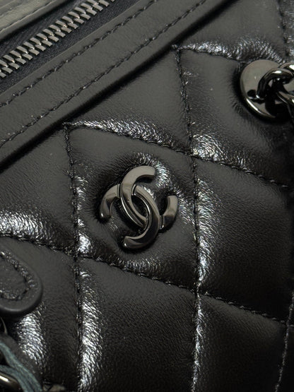 Chanel 2026 Bowling Bag 18.5cm Full Black Lambskin