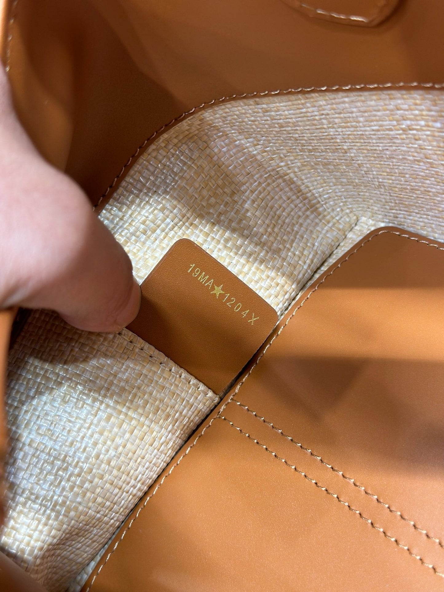 CD Small Dior Toujours Bag 23cm Natural Cannage Raffia 288656