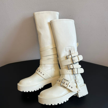 Dior 2025 Long Boot White Cowhide 501248