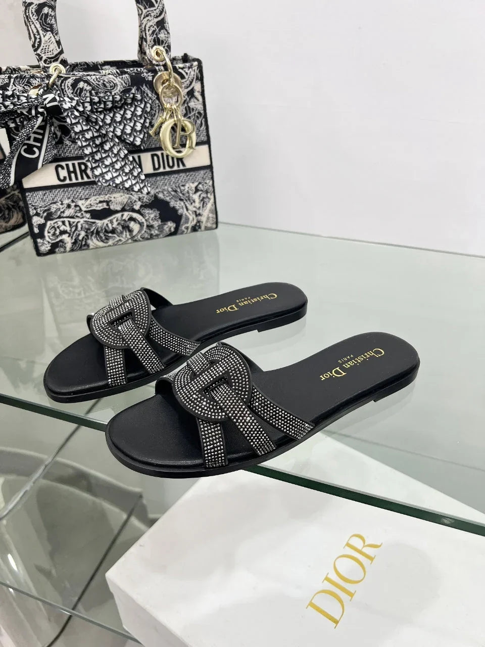 Dior 2026 D-Club Slide Sandal Cowhide 927362