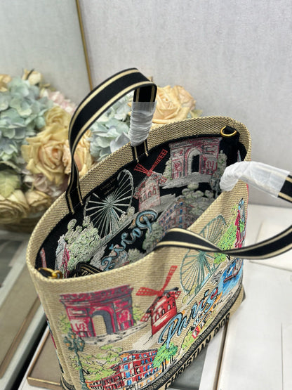 Dior 2026 City Postcard Resort Style Handbag "Paris Exclusive" Canvas 288604