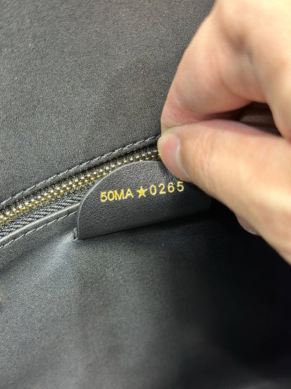 CD 26s Medium Diorly Bag Black Suede 288359