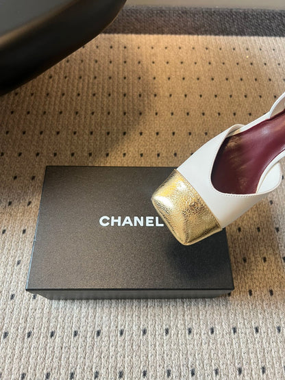 Chanel 2026 Square Toe Slingback Leather