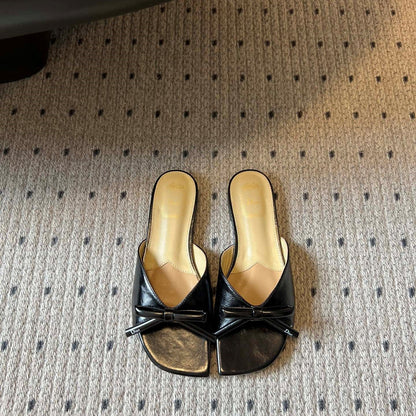 CD 26s Bow Slide Black Lambskin 819998