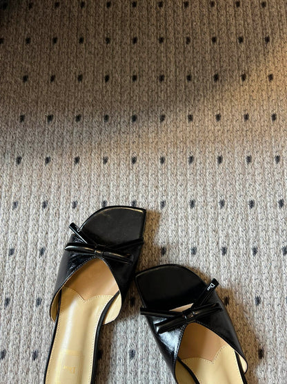 CD 26s Bow Slide Black Lambskin 819998