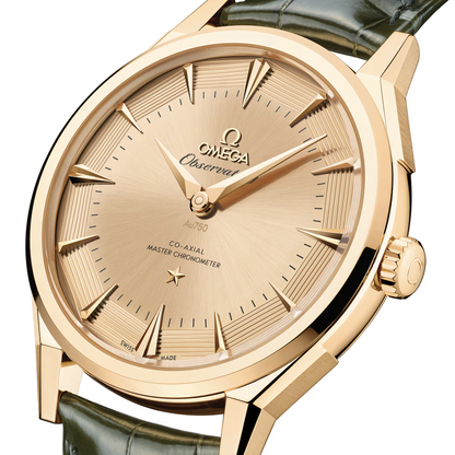Constellation Observatory Moonshine™ Gold 39.4mm - Gold on Leather Strap