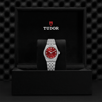 TUDOR Royal 30mm - Burgundy, Diamond-Set on Bracelet