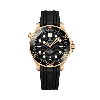 Seamaster Diver 300M Moonshine™ Gold 42mm - Black on Rubber Strap
