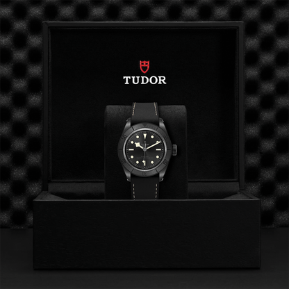 Black Bay Ceramic 41mm - Black on Hybrid Leather/Rubber Strap w/ Extra Fabric Strap