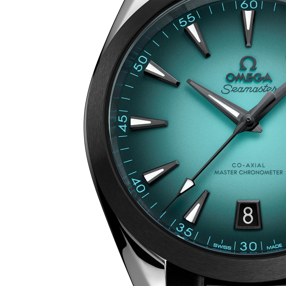 Seamaster Aqua Terra 150M 41mm - Turquoise on Rubber Strap