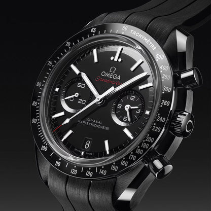 Speedmaster Dark Side of the Moon Black Ceramic 44.25mm - Black on Rubber Strap