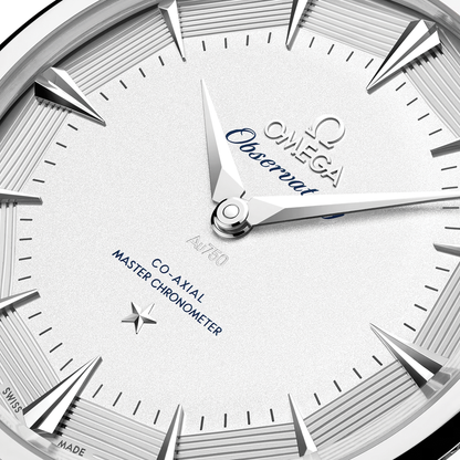 Constellation Observatory Canopus Gold™ 39.4mm - Silver on Leather Strap