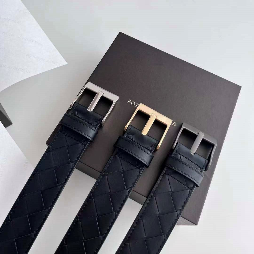 BV Watch Belt 35mm Black Cafskin HW