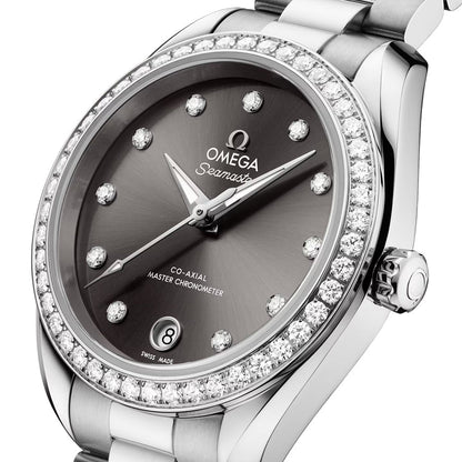 Seamaster Aqua Terra 150M Diamonds 30mm - Grey on Bracelet