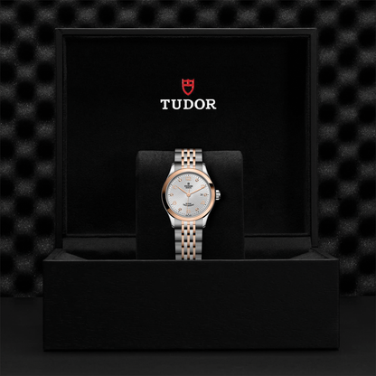 1926 Rose Gold Two-Tone 28mm - Silver, Diamond-Set on Bracelet