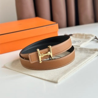 HM Mors H buckle & Reversible 24 mm belt Black Brown leather 125350