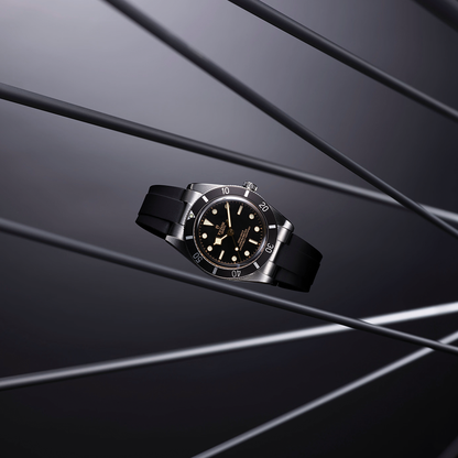 Black Bay 54 37mm - Black on Rubber Strap