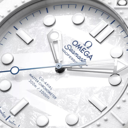 Seamaster Diver 300M Milano Cortina 2026 43.5mm - White on Rubber Strap