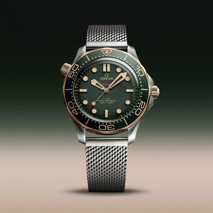 Seamaster Diver 300M Titanium and Bronze Gold 42mm - Green on Bracelet