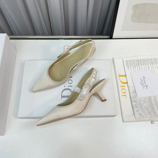 CD J'Adior Slingback Pumps 65mm Beige Satin