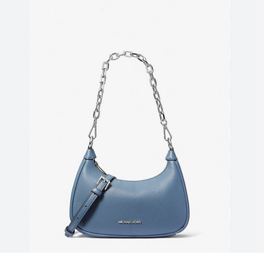 NWT Michael Kors Cora MEDIUM LEATHER Shoulder/Crossbody Bag in Blue