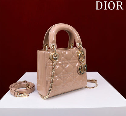 Mini Lady 17 My ABC Light Pink Patent Calfskin