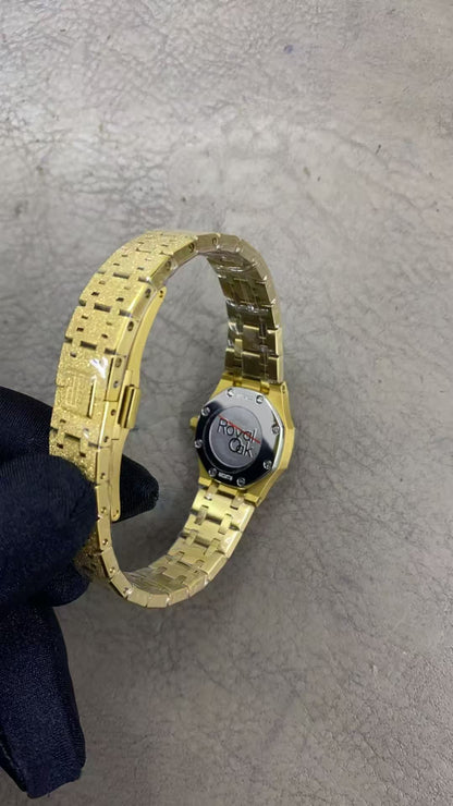 Audemars Piguet Royal Oak Mini Frosted Gold Quartz 23mm Yellow Gold
