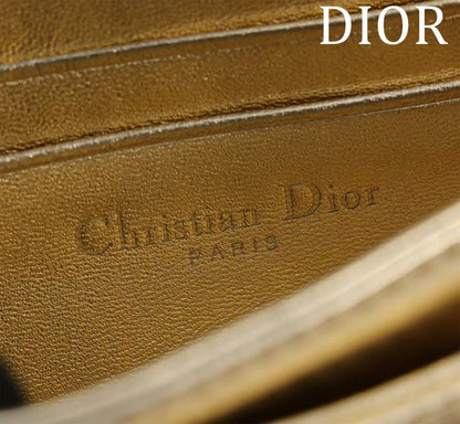 CD 25 Bag Gold Metalic Lambskin