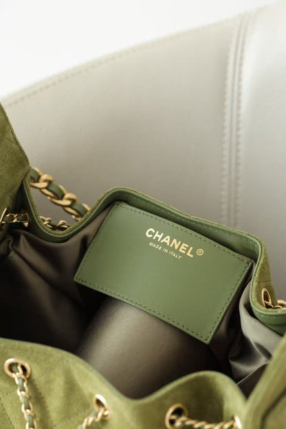 CC 2025 Hobo Bag 30cm Matcha Green Suede