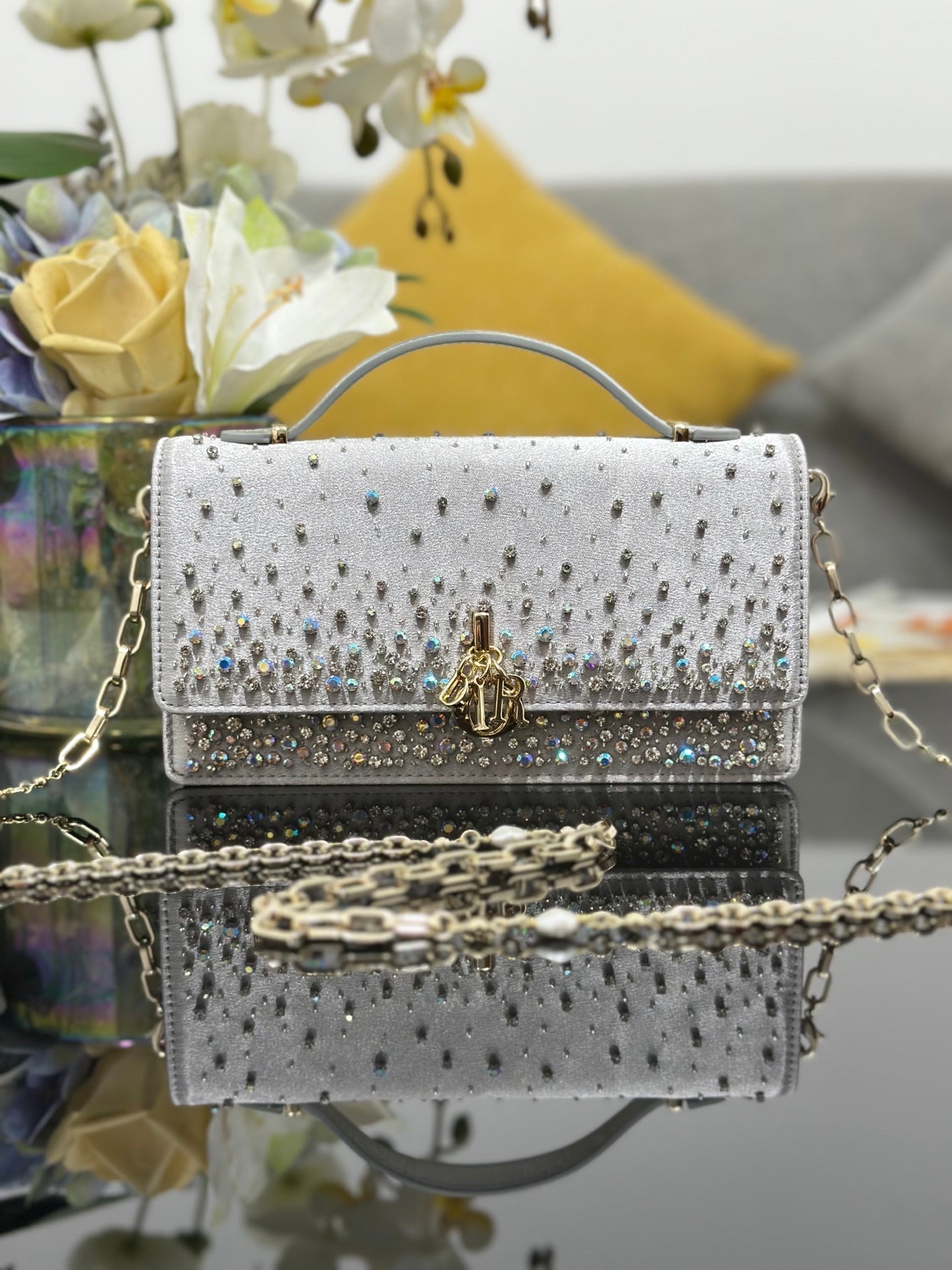 CD My Mini Bag Metallic 21cm Leather Crystal 160823
