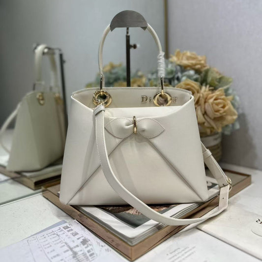 CD 26s Small Cigale Bag White Lambskin