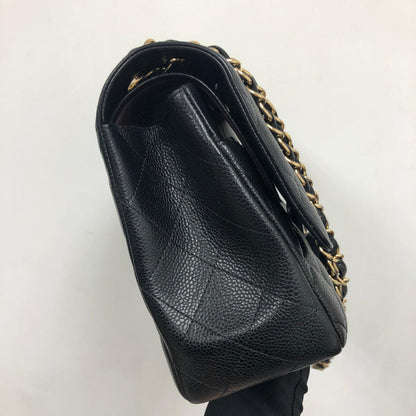 MEDIUM FLAP BAG 25CM BLACK CAVIAR HARDWARE