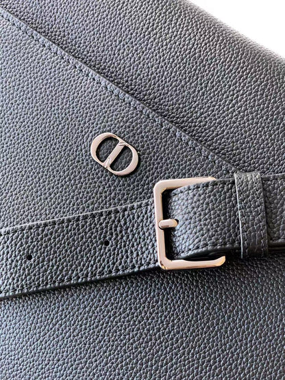 CD  Icon Messenger Bag Black Grain