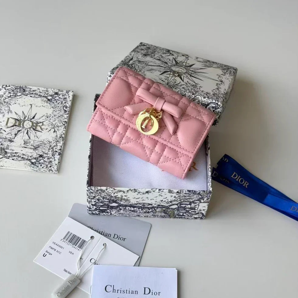 CD 2026 Freesia Bi-fold Wallet Lambskin