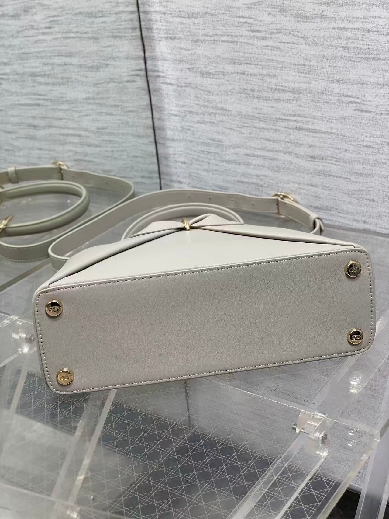 CD 26s Small Cigale Bag Grey Lambskin