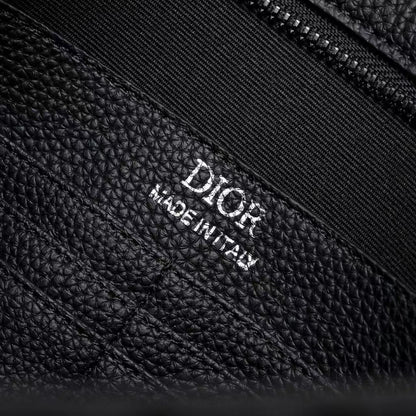 CD A5 Triangle Pouch Black Oblique Jacquard Cotton